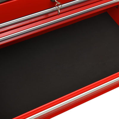 vidaXL Tool Trolley with 21 Drawers Steel Red