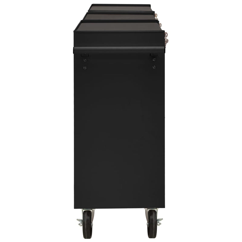 vidaXL Tool Trolley with 21 Drawers Steel Red