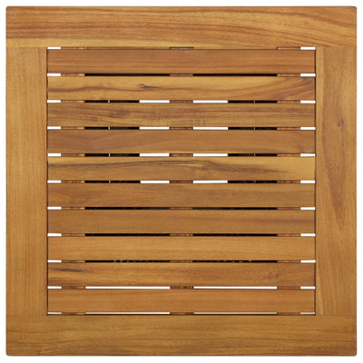 vidaXL Bar Table Black 60x60x110 cm Poly Rattan and Solid Acacia Wood