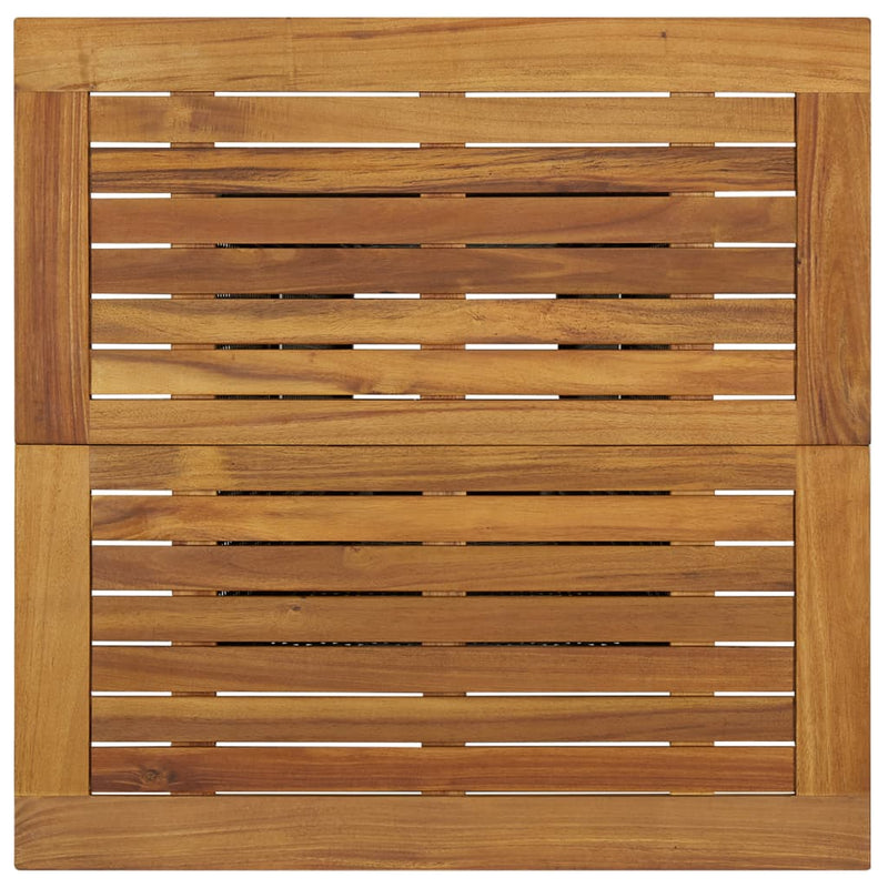 vidaXL Bar Table Black 60x60x110 cm Poly Rattan and Solid Acacia Wood