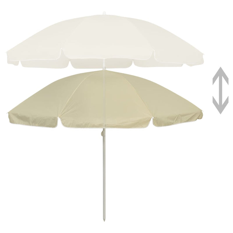 vidaXL Beach Parasol Anthracite 240 cm