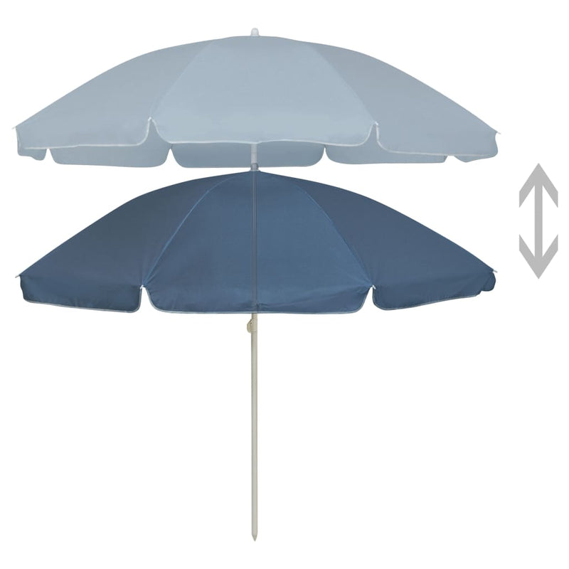 vidaXL Beach Parasol Anthracite 240 cm