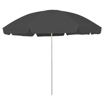 vidaXL Beach Parasol Anthracite 240 cm