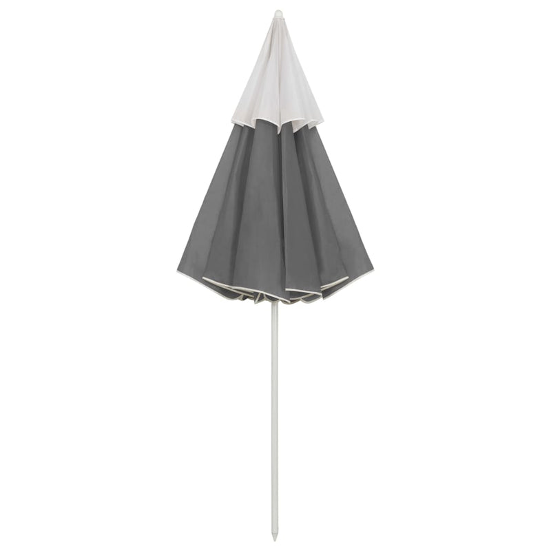 vidaXL Beach Parasol Anthracite 240 cm