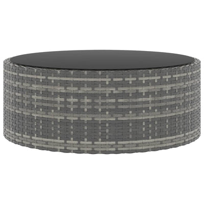 vidaXL 10 Piece Garden Lounge Set with Cushions Poly Rattan Grey