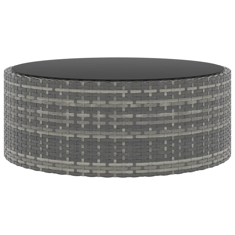 vidaXL 10 Piece Garden Lounge Set with Cushions Poly Rattan Grey