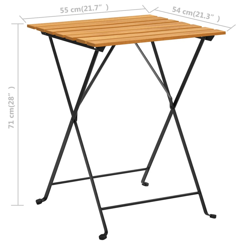 vidaXL Bistro Table 55x54x71 cm Solid Acacia Wood