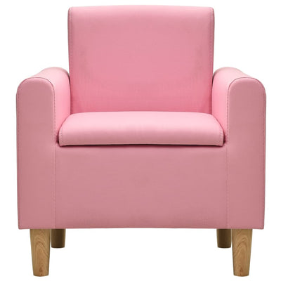 vidaXL Children Sofa Pink Faux Leather