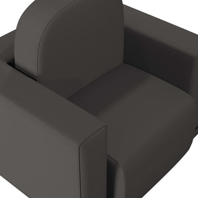 vidaXL 2-in-1 Children Sofa Black Faux Leather