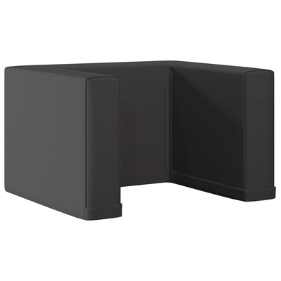 vidaXL 2-in-1 Children Sofa Black Faux Leather