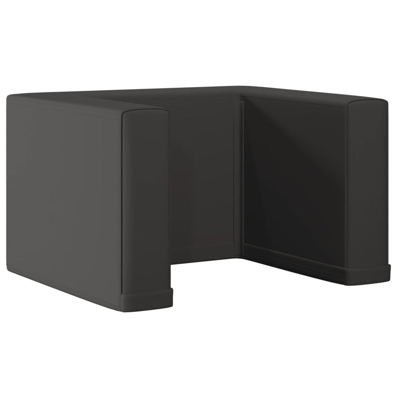 vidaXL 2-in-1 Children Sofa Black Faux Leather