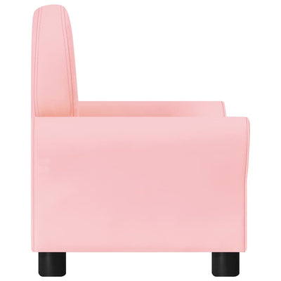 vidaXL Children Sofa Pink Faux Leather
