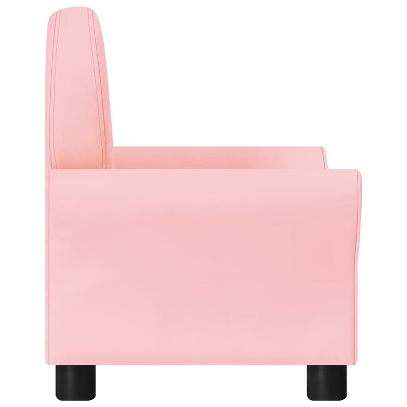 vidaXL Children Sofa Pink Faux Leather