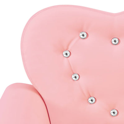 vidaXL Children Sofa Pink Faux Leather