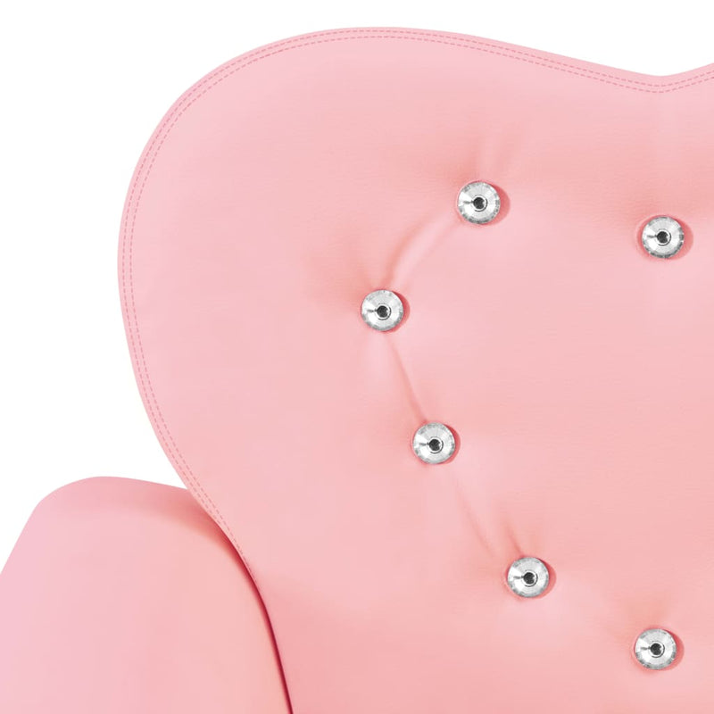 vidaXL Children Sofa Pink Faux Leather