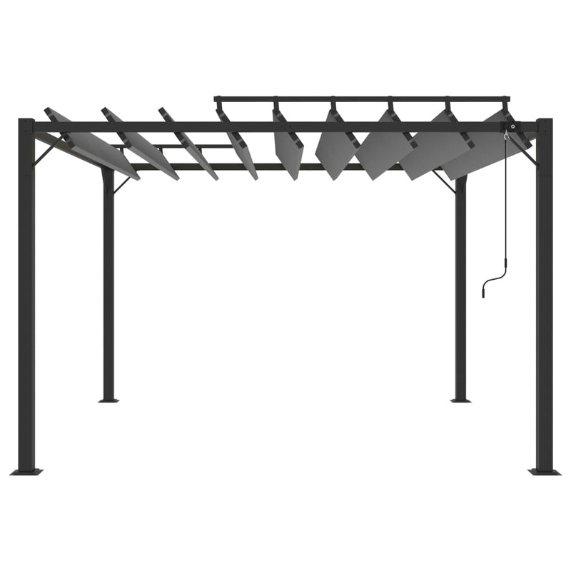 vidaXL Gazebo with Louvered Roof 3x3 m Anthracite Fabric and Aluminium