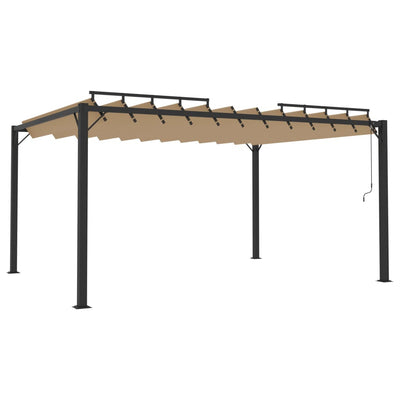 vidaXL Gazebo with Louvered Roof 3x3 m Anthracite Fabric and Aluminium