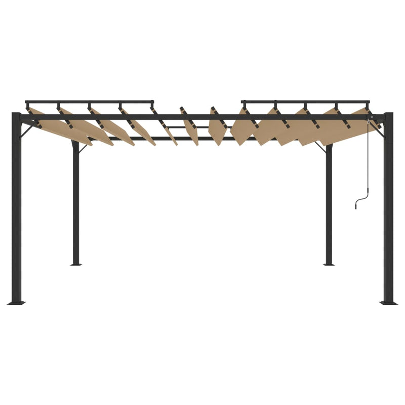vidaXL Gazebo with Louvered Roof 3x3 m Anthracite Fabric and Aluminium