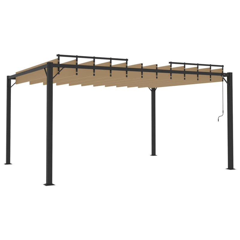 vidaXL Gazebo with Louvered Roof 3x3 m Anthracite Fabric and Aluminium
