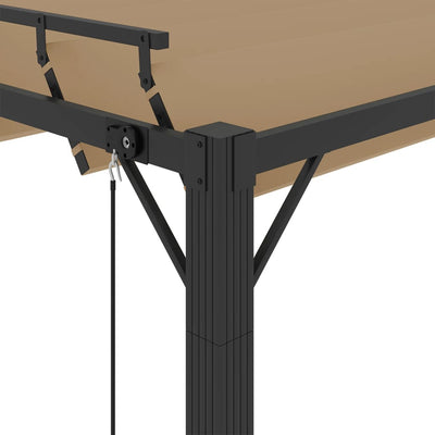 vidaXL Gazebo with Louvered Roof 3x3 m Anthracite Fabric and Aluminium