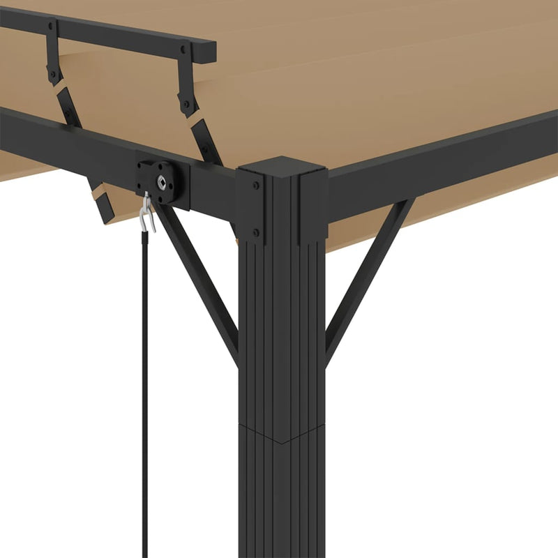 vidaXL Gazebo with Louvered Roof 3x3 m Anthracite Fabric and Aluminium