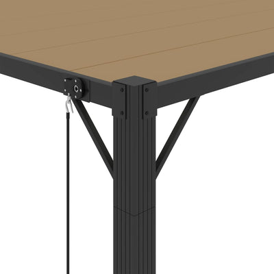vidaXL Gazebo with Louvered Roof 3x3 m Anthracite Fabric and Aluminium
