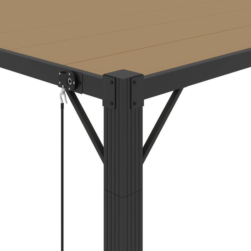 vidaXL Gazebo with Louvered Roof 3x3 m Anthracite Fabric and Aluminium
