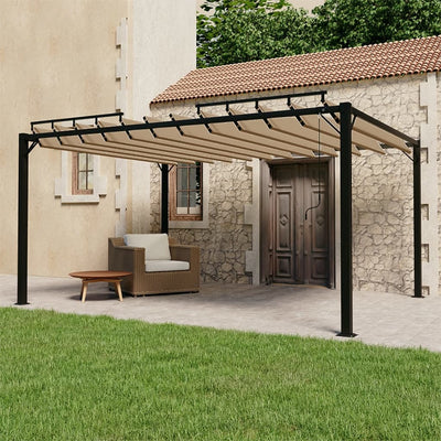 vidaXL Gazebo with Louvered Roof 3x3 m Anthracite Fabric and Aluminium