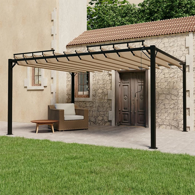 vidaXL Gazebo with Louvered Roof 3x3 m Anthracite Fabric and Aluminium
