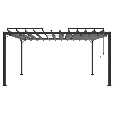 vidaXL Gazebo with Louvered Roof 3x3 m Anthracite Fabric and Aluminium