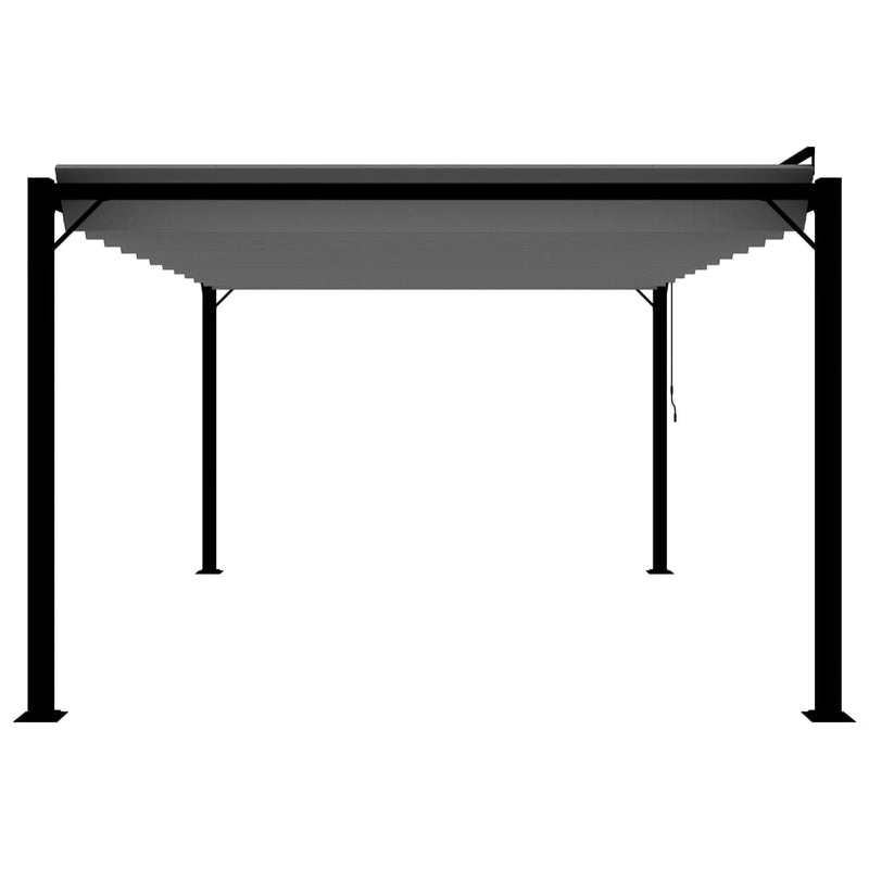 vidaXL Gazebo with Louvered Roof 3x3 m Anthracite Fabric and Aluminium