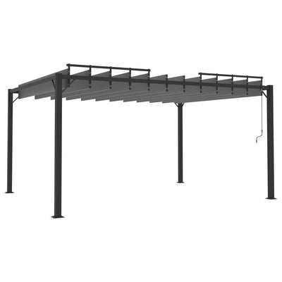 vidaXL Gazebo with Louvered Roof 3x3 m Anthracite Fabric and Aluminium