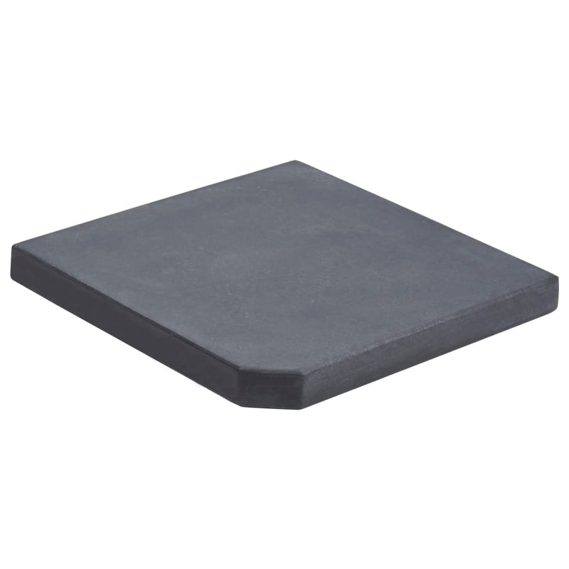 vidaXL Umbrella Weight Plate Black Granite Square 15 kg