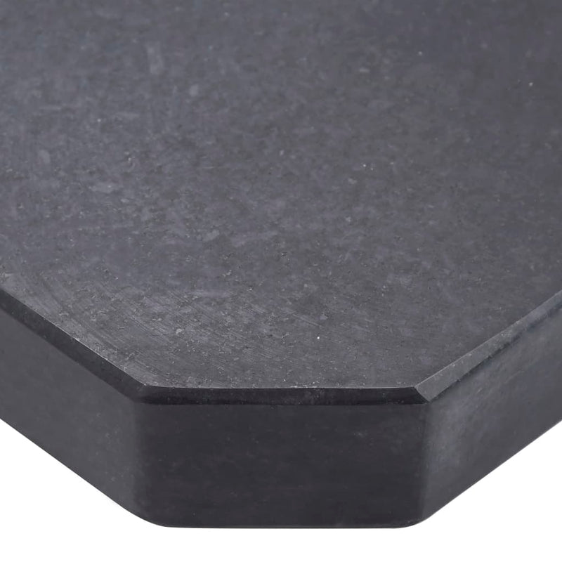 vidaXL Umbrella Weight Plate Black Granite Square 15 kg