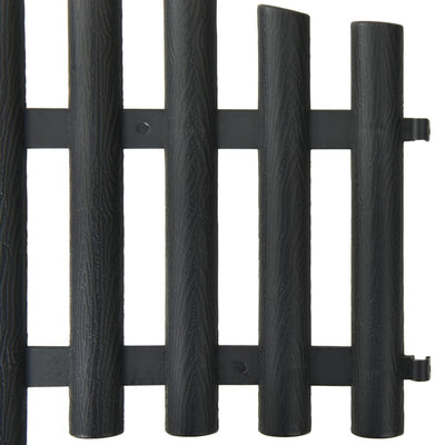 vidaXL Lawn Edgings 17 pcs Anthracite 10 m PP