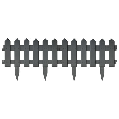 vidaXL Lawn Edgings 25 pcs Anthracite 10 m PP