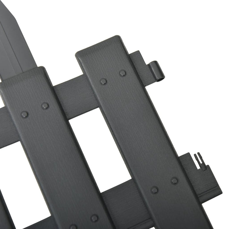 vidaXL Lawn Edgings 25 pcs Anthracite 10 m PP
