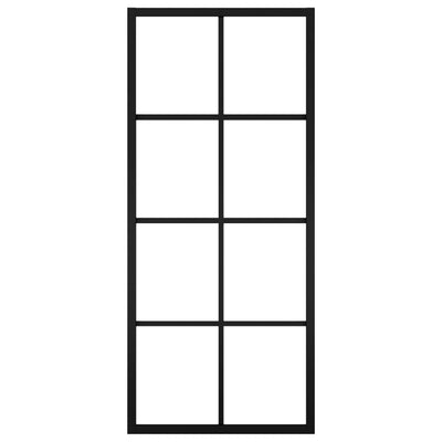 vidaXL Sliding Door Aluminium and ESG Glass with Hardware 76x205cm