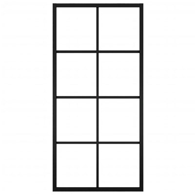 vidaXL Sliding Door Aluminium and ESG Glass with Hardware 76x205cm