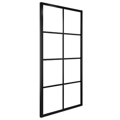 vidaXL Sliding Door Aluminium and ESG Glass with Hardware 76x205cm