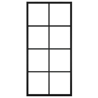 vidaXL Sliding Door Aluminium and ESG Glass with Hardware 76x205cm