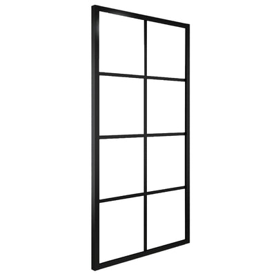 vidaXL Sliding Door Aluminium and ESG Glass with Hardware 76x205cm