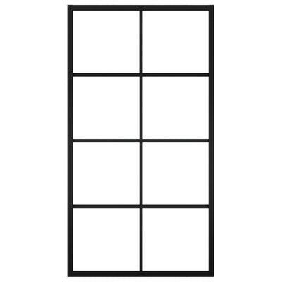 vidaXL Sliding Door Aluminium and ESG Glass with Hardware 76x205cm