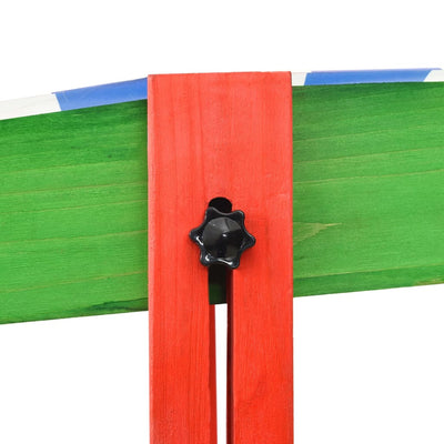 vidaXL Sandbox with Adjustable Roof Fir Wood Multicolour UV50