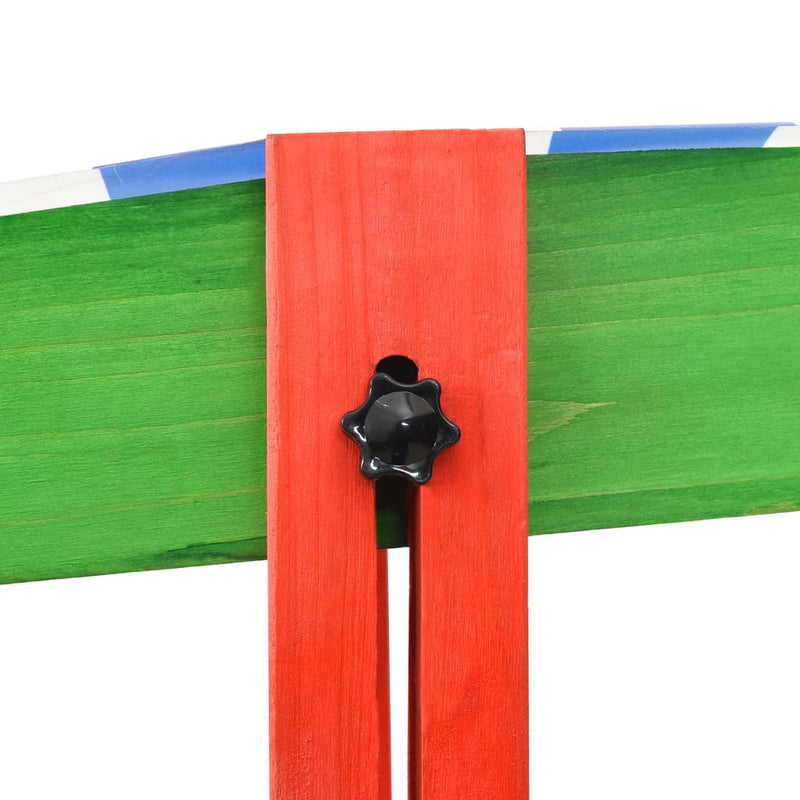 vidaXL Sandbox with Adjustable Roof Fir Wood Multicolour UV50