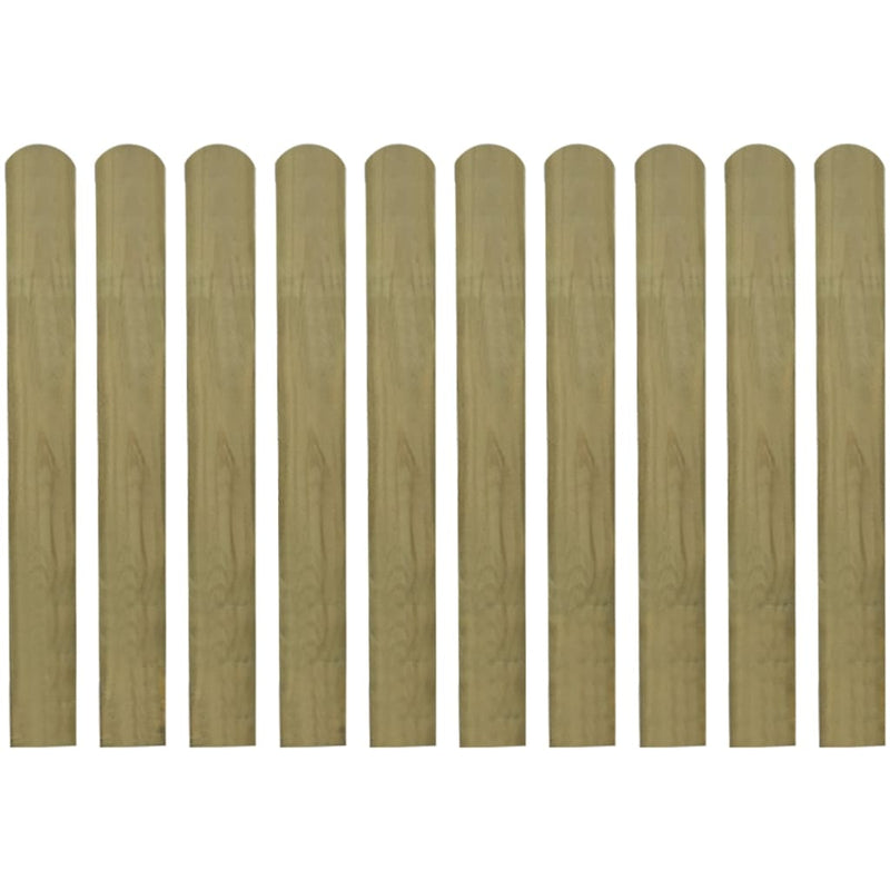 vidaXL Impregnated Fence Slats 10 pcs Wood 140 cm