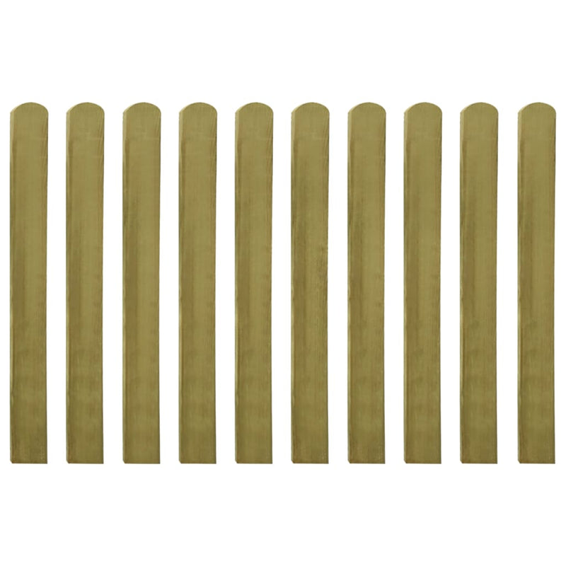 vidaXL Impregnated Fence Slats 10 pcs Wood 140 cm