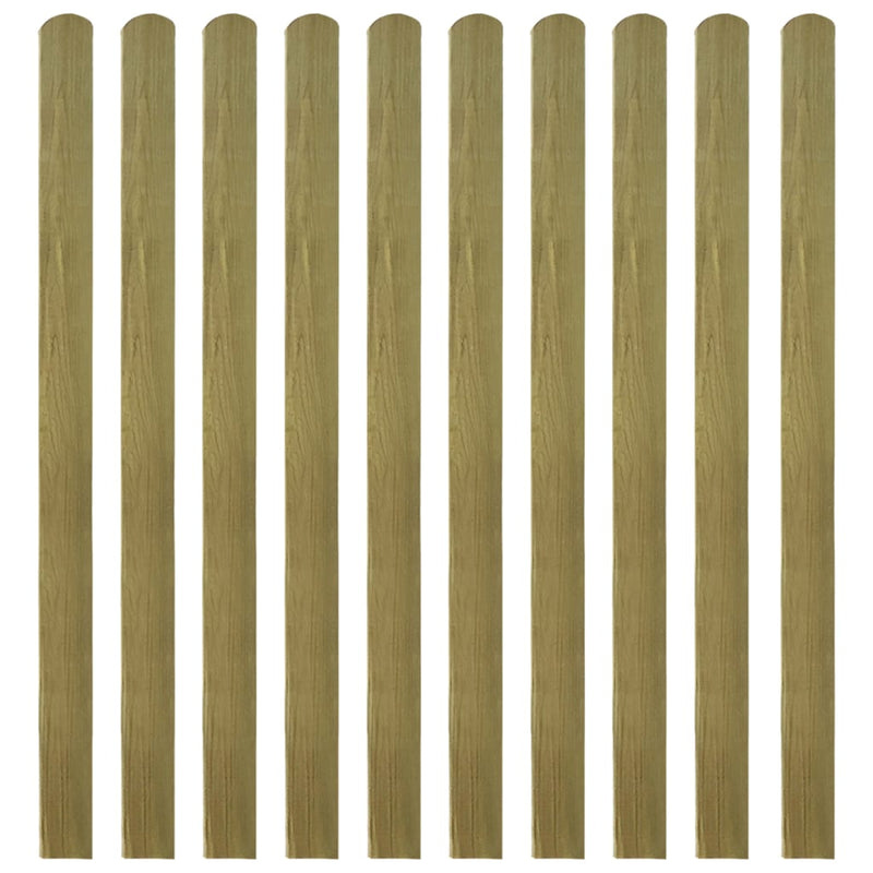 vidaXL Impregnated Fence Slats 10 pcs Wood 140 cm