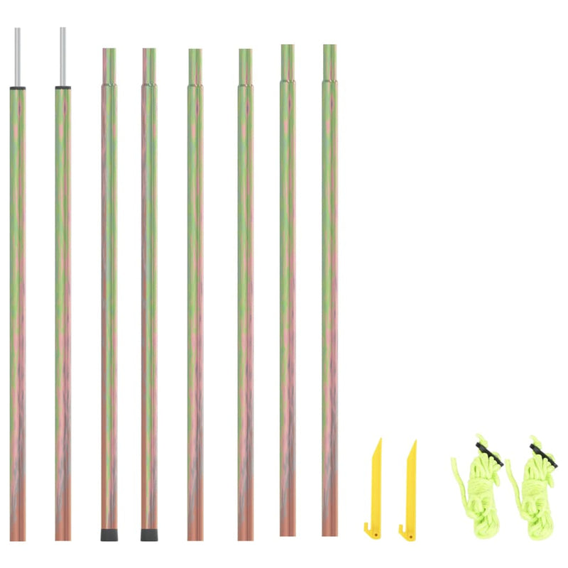 vidaXL Sunshade Sail Poles 2 pcs 200 cm Galvanised Steel