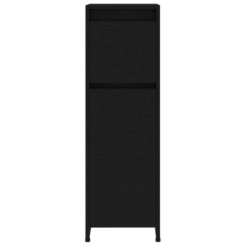 vidaXL 4 Piece Bathroom Furniture Set Sonoma Oak Engineered Wood